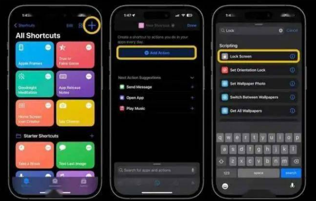 马尔康苹果14锁屏维修店分享iPhone14升级iOS16.4后如何创建锁屏快捷方式 